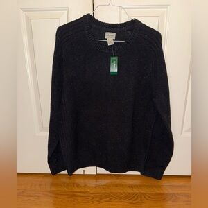 NWT LL BEAN ALL SEASON WOOL CREW SIZE L